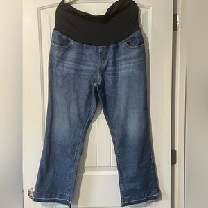 NEW Isabel Maternity Boot Cut Raw Hem Jeans, Size 14
